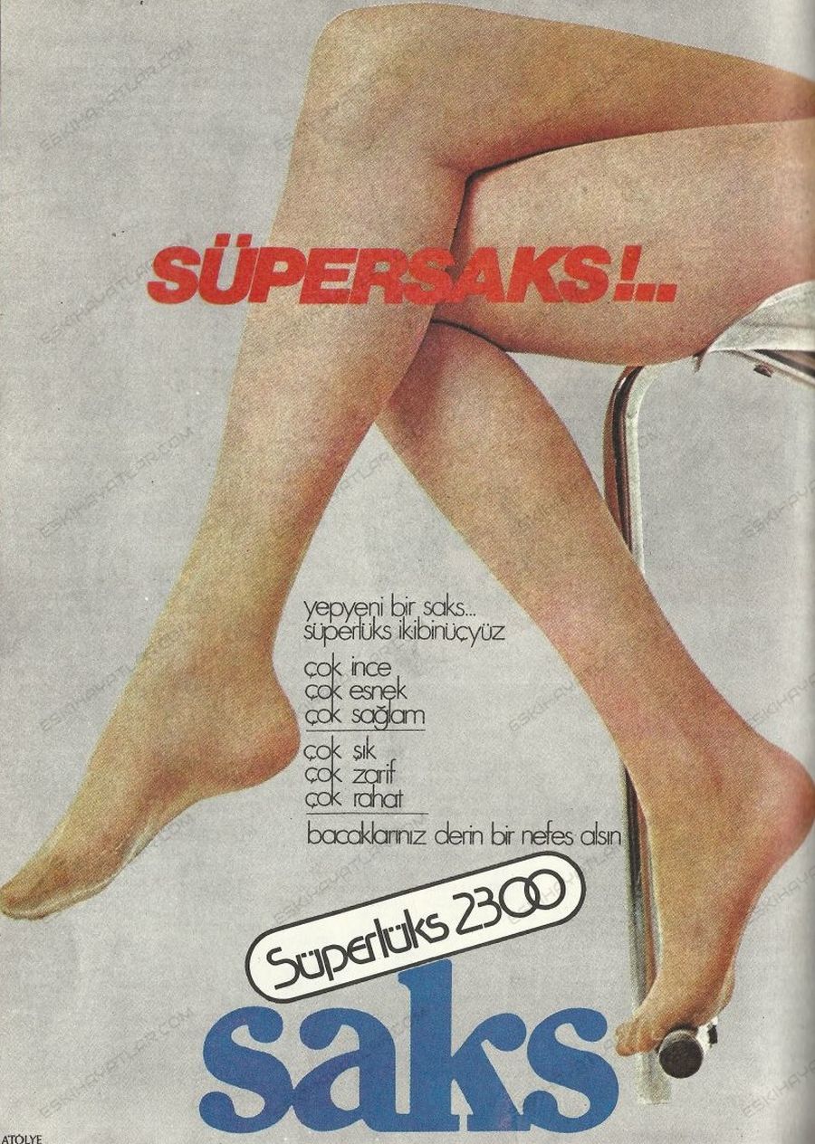 0136-saks-kulotlu-corap-reklami-1983-yilinda-kadin-giyim